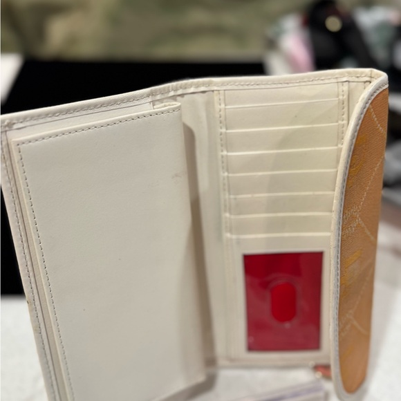 Dooney & Bourke Cantaloupe (orange) Canvas Wallet, EUC - Picture 5 of 6